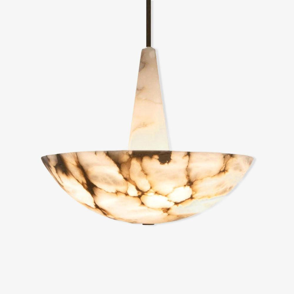 Adjustable Temp Integrated LED Alabaster Pendant Light