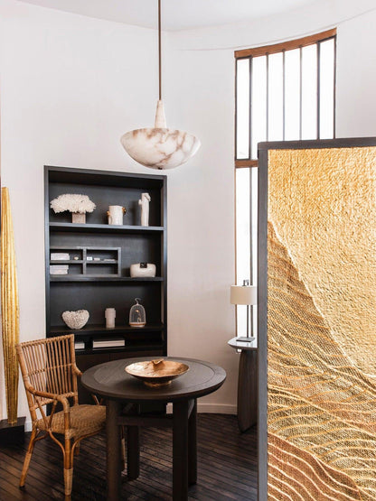 Adjustable Temp Integrated LED Alabaster Pendant Light
