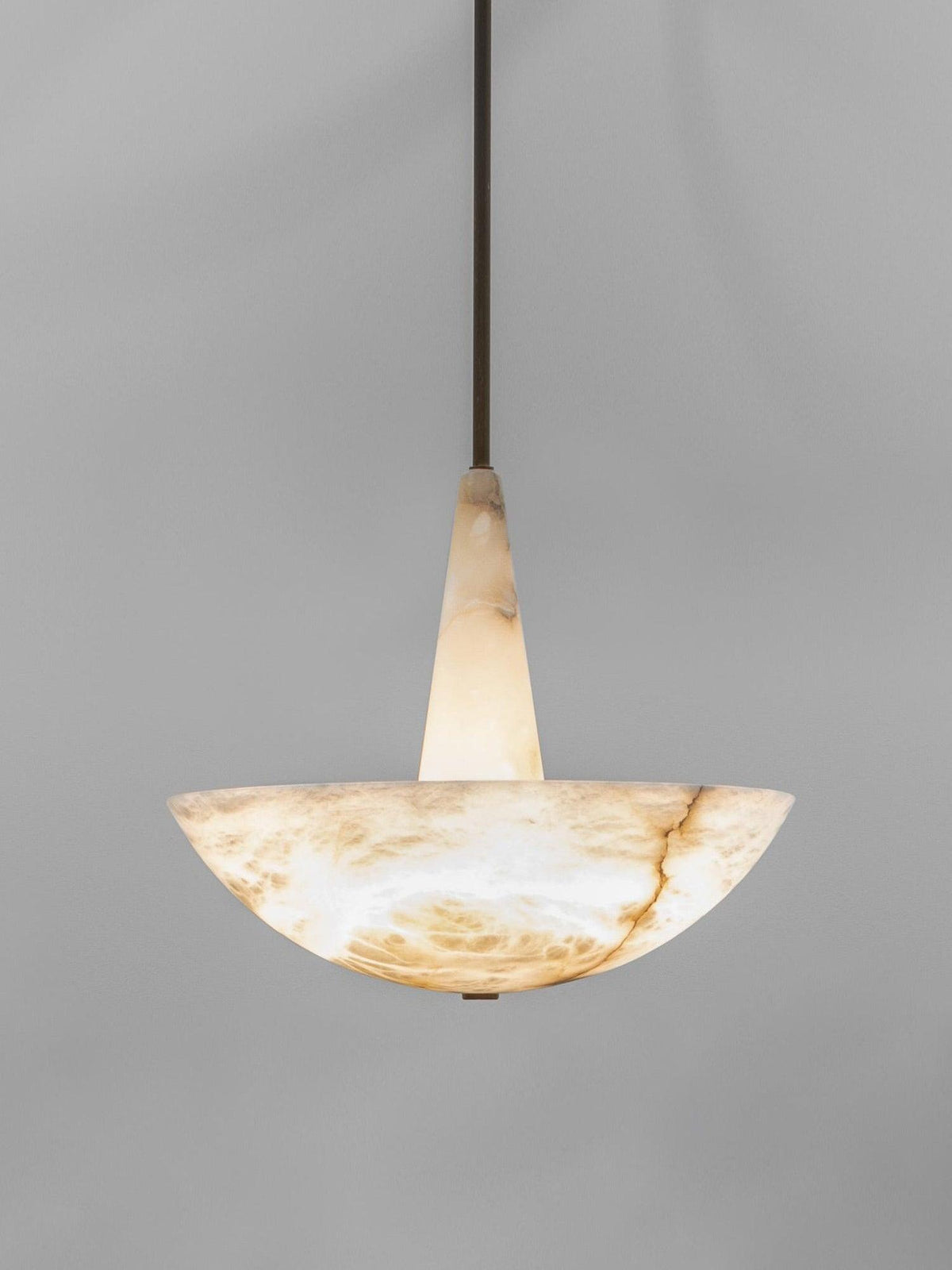 Adjustable Temp Integrated LED Alabaster Pendant Light