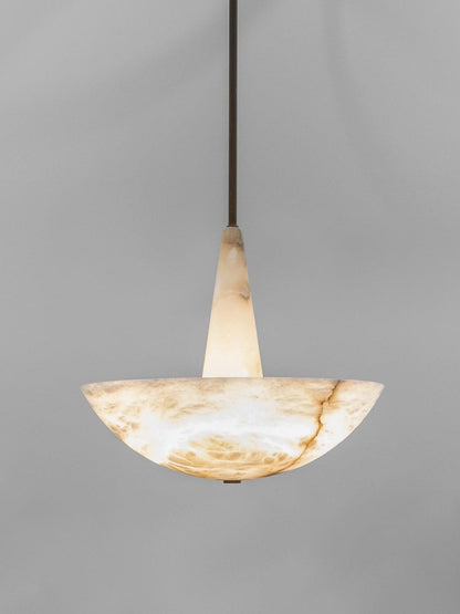 Adjustable Temp Integrated LED Alabaster Pendant Light
