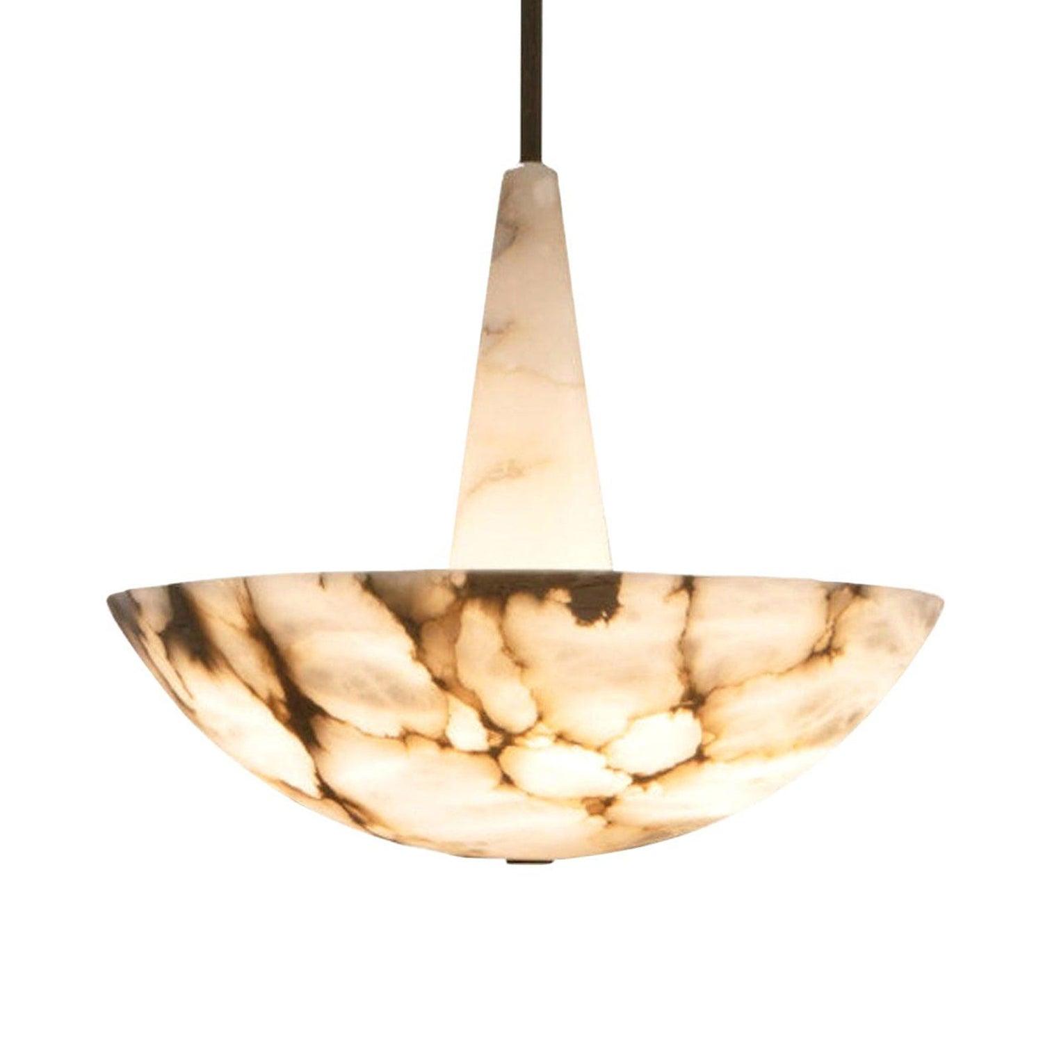 Adjustable Temp Integrated LED Alabaster Pendant Light