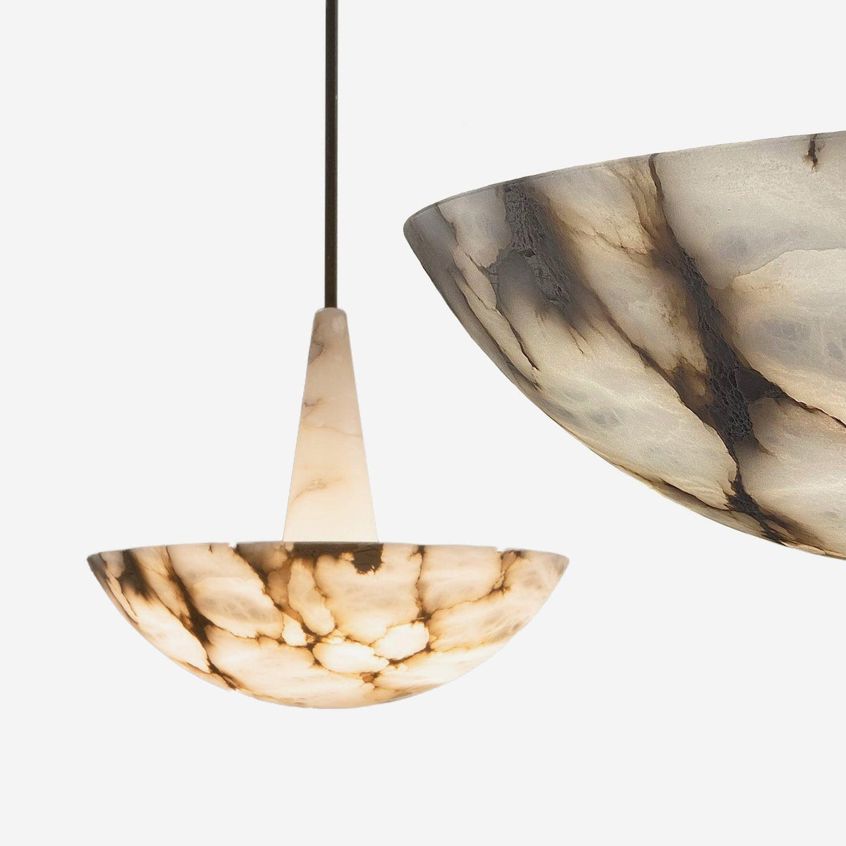 Adjustable Temp Integrated LED Alabaster Pendant Light