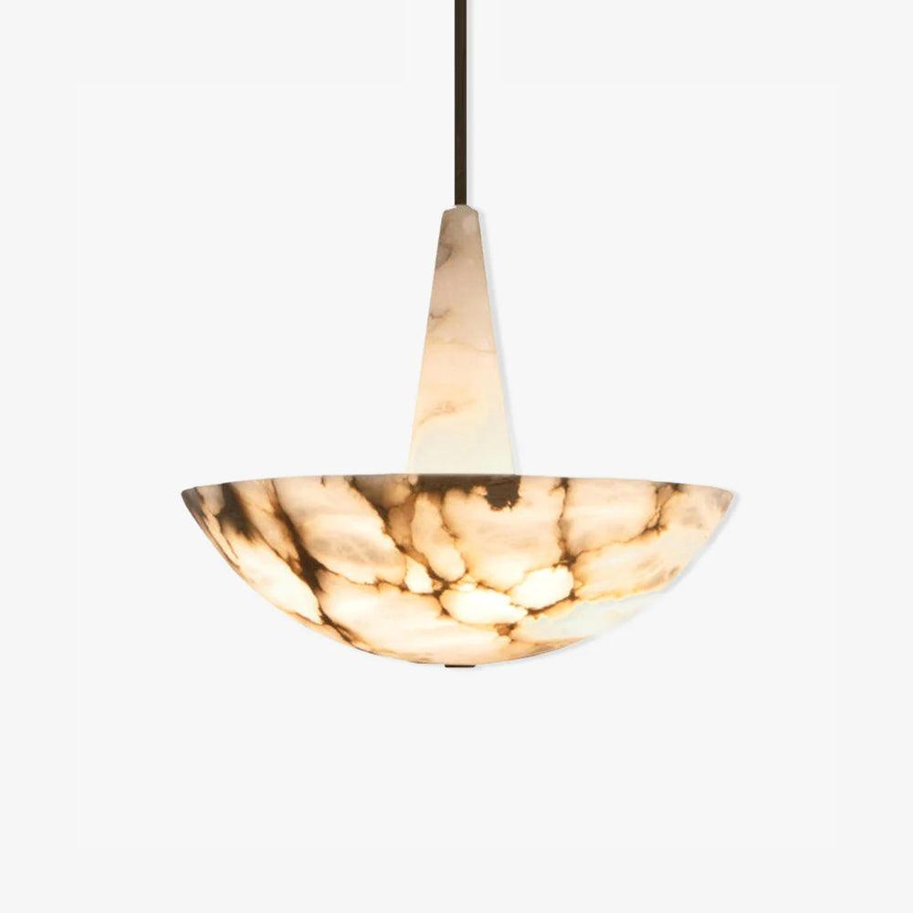 Adjustable Temp Integrated LED Alabaster Pendant Light
