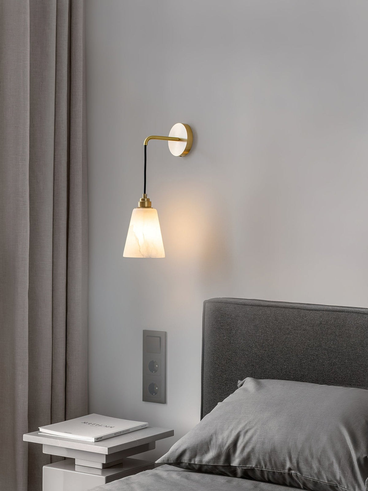 Soft Warm Glow Wall Pendant Lamp With Alabaster