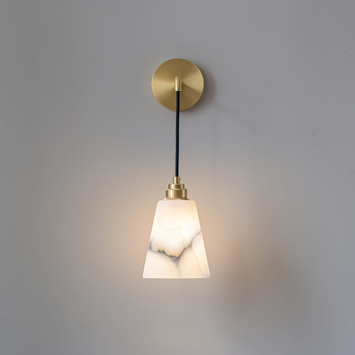 Soft Warm Glow Wall Pendant Lamp With Alabaster