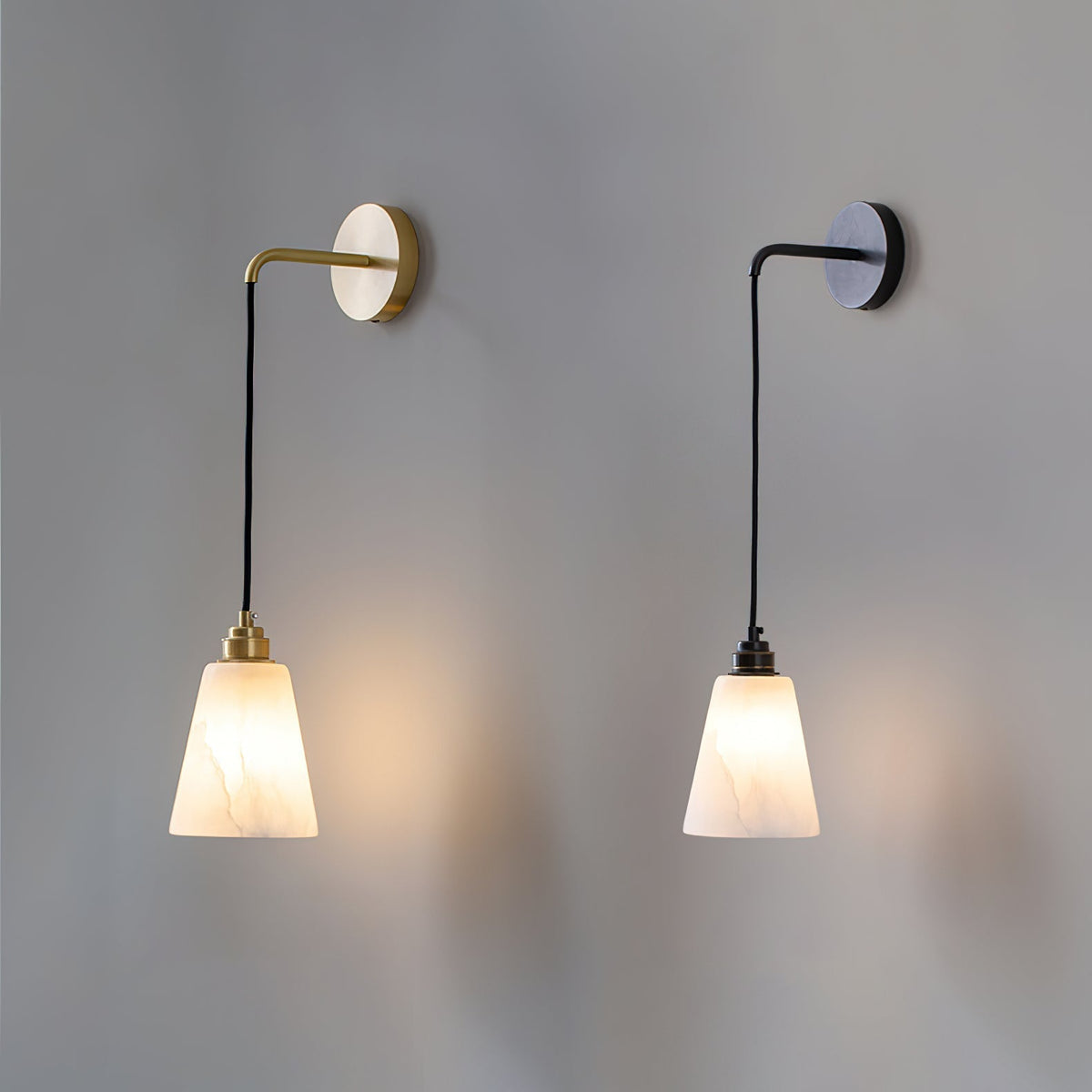 Soft Warm Glow Wall Pendant Lamp With Alabaster