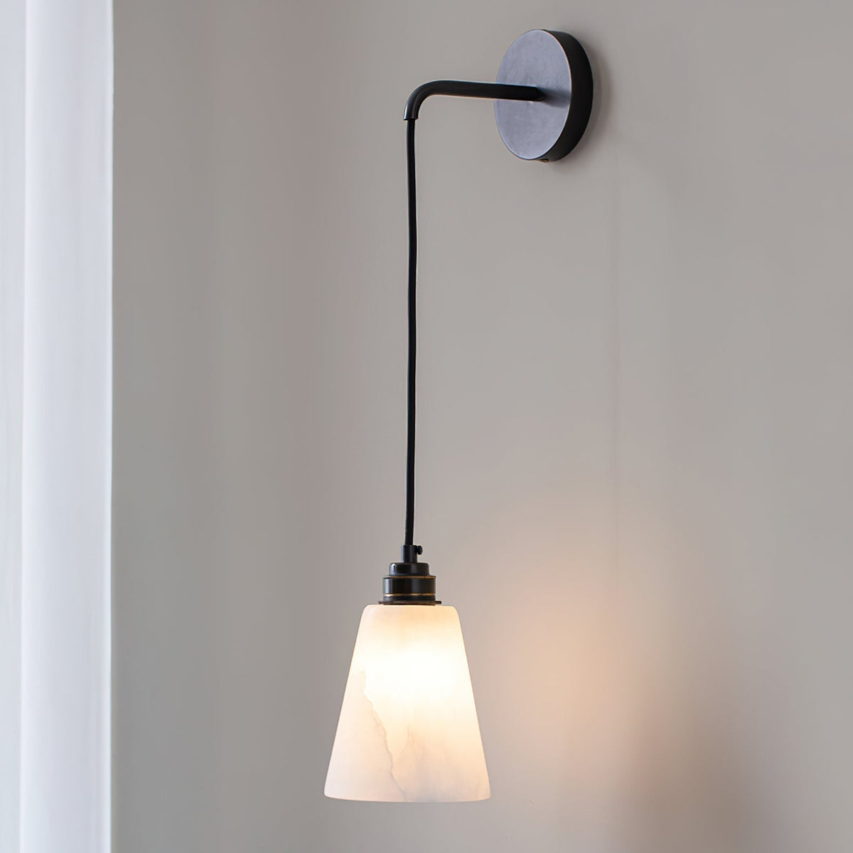 Soft Warm Glow Wall Pendant Lamp With Alabaster