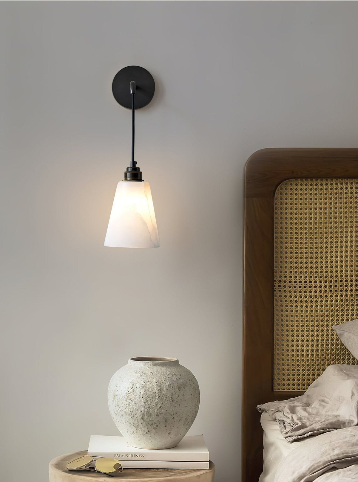 Soft Warm Glow Wall Pendant Lamp With Alabaster