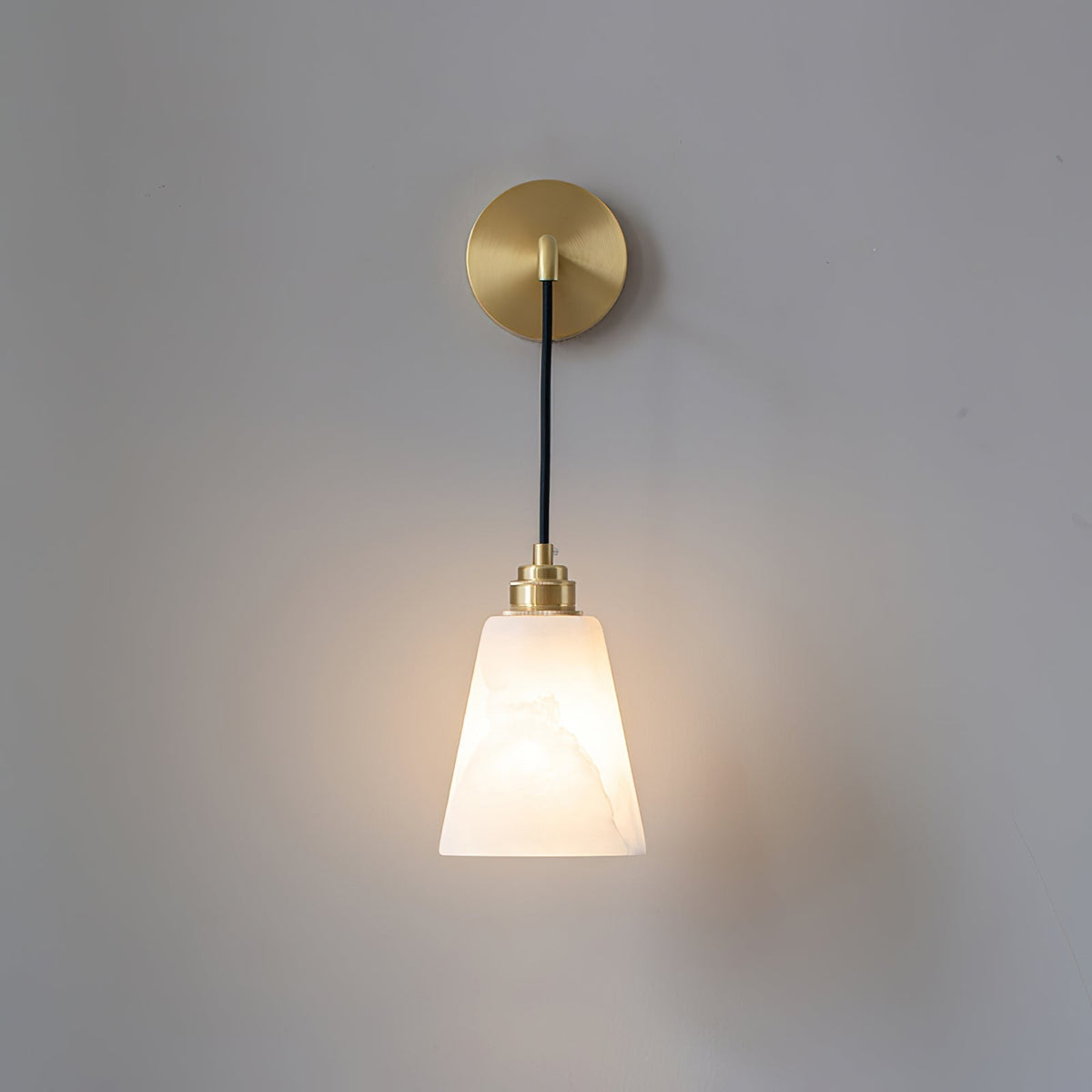 Soft Warm Glow Wall Pendant Lamp With Alabaster