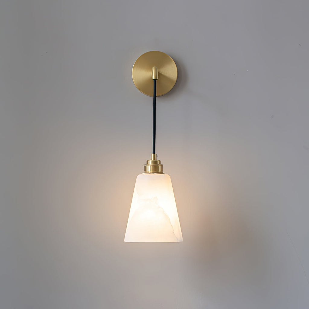 Soft Warm Glow Alabaster Wall Pendant Lamp