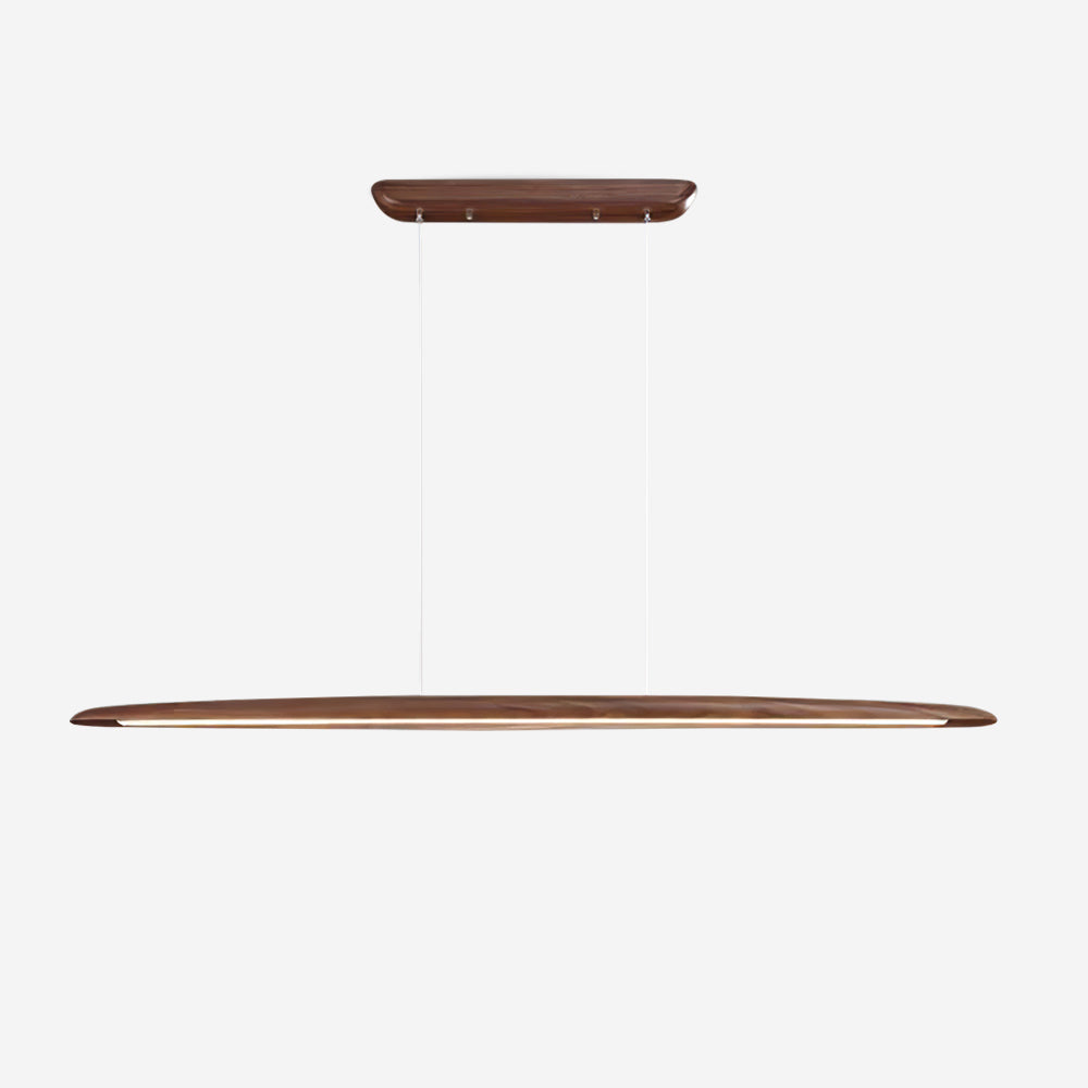 Warm Glow Minimalist Wooden Integrated LED Pendant Light