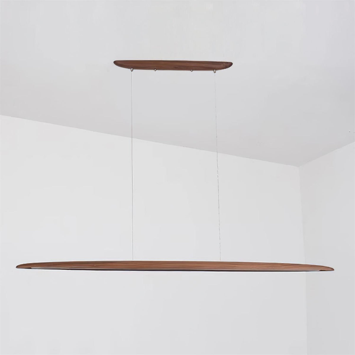 Warm Glow Minimalist Wooden Integrated LED Pendant Light
