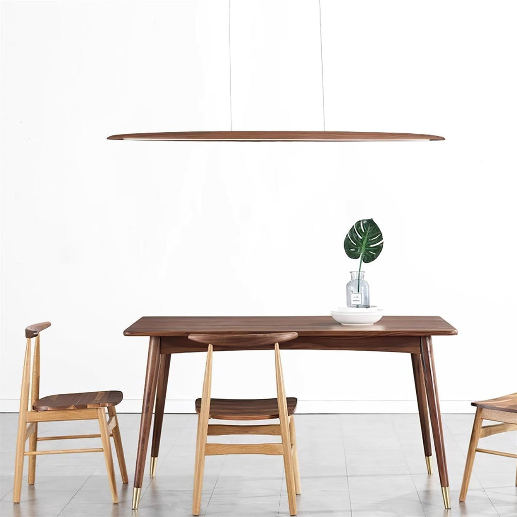 Warm Glow Minimalist Wooden Integrated LED Pendant Light