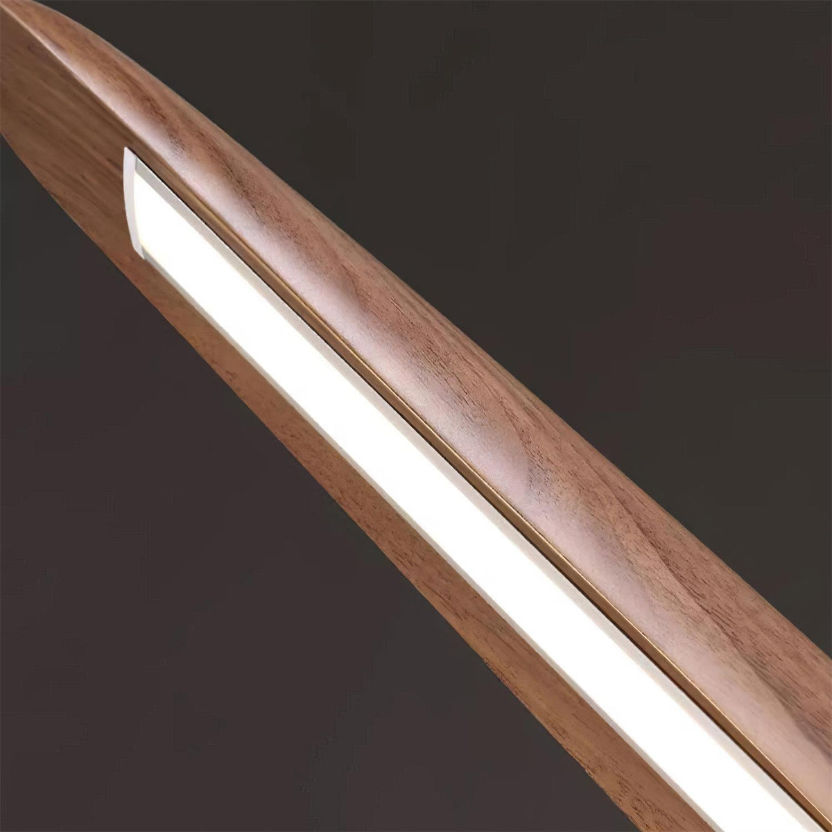 Warm Glow Minimalist Wooden Integrated LED Pendant Light