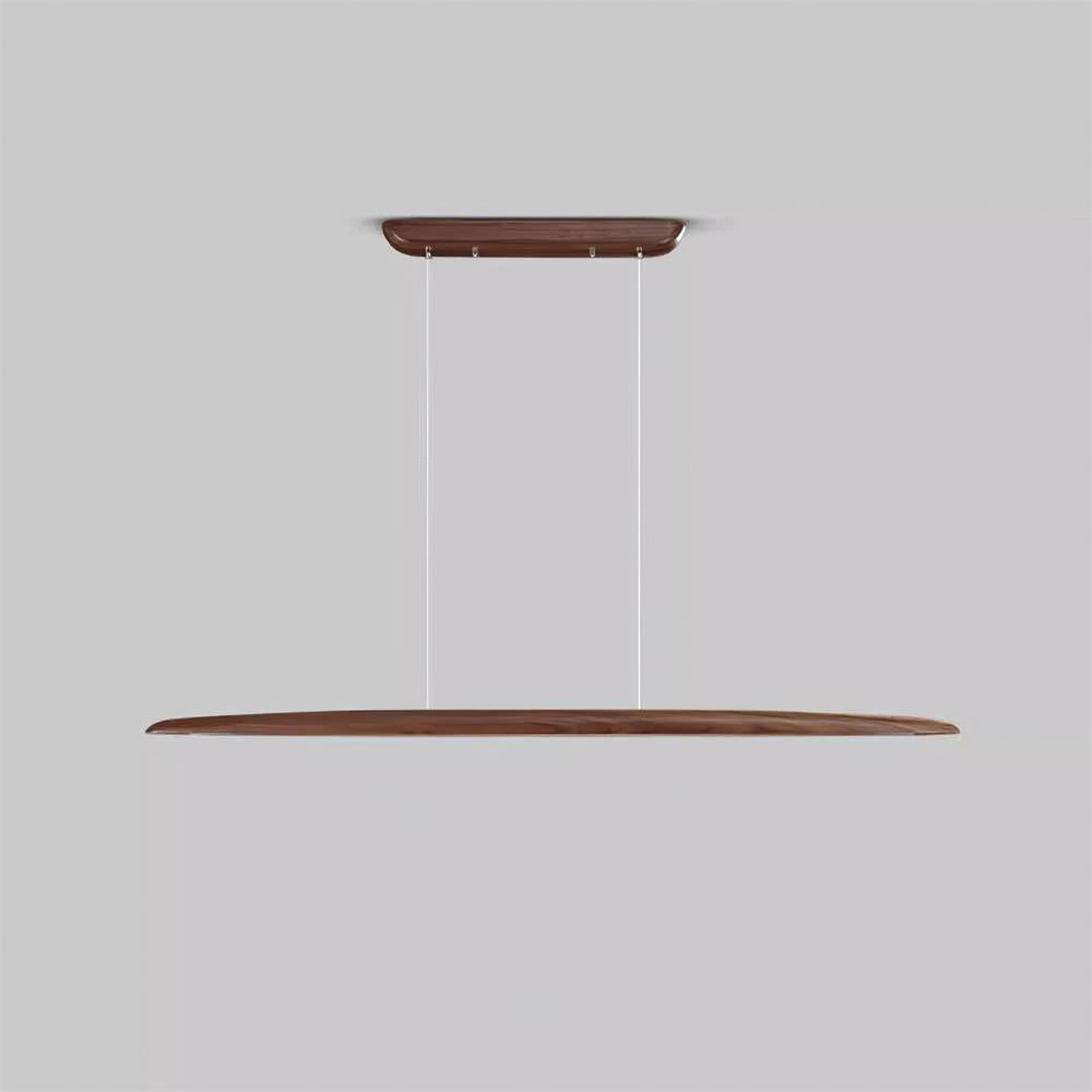 Warm Glow Minimalist Wooden Integrated LED Pendant Light