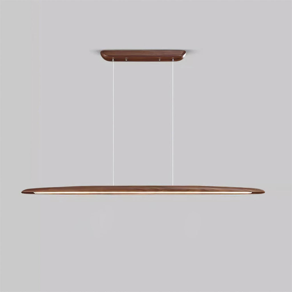 Warm Glow Minimalist Wooden Integrated LED Pendant Light