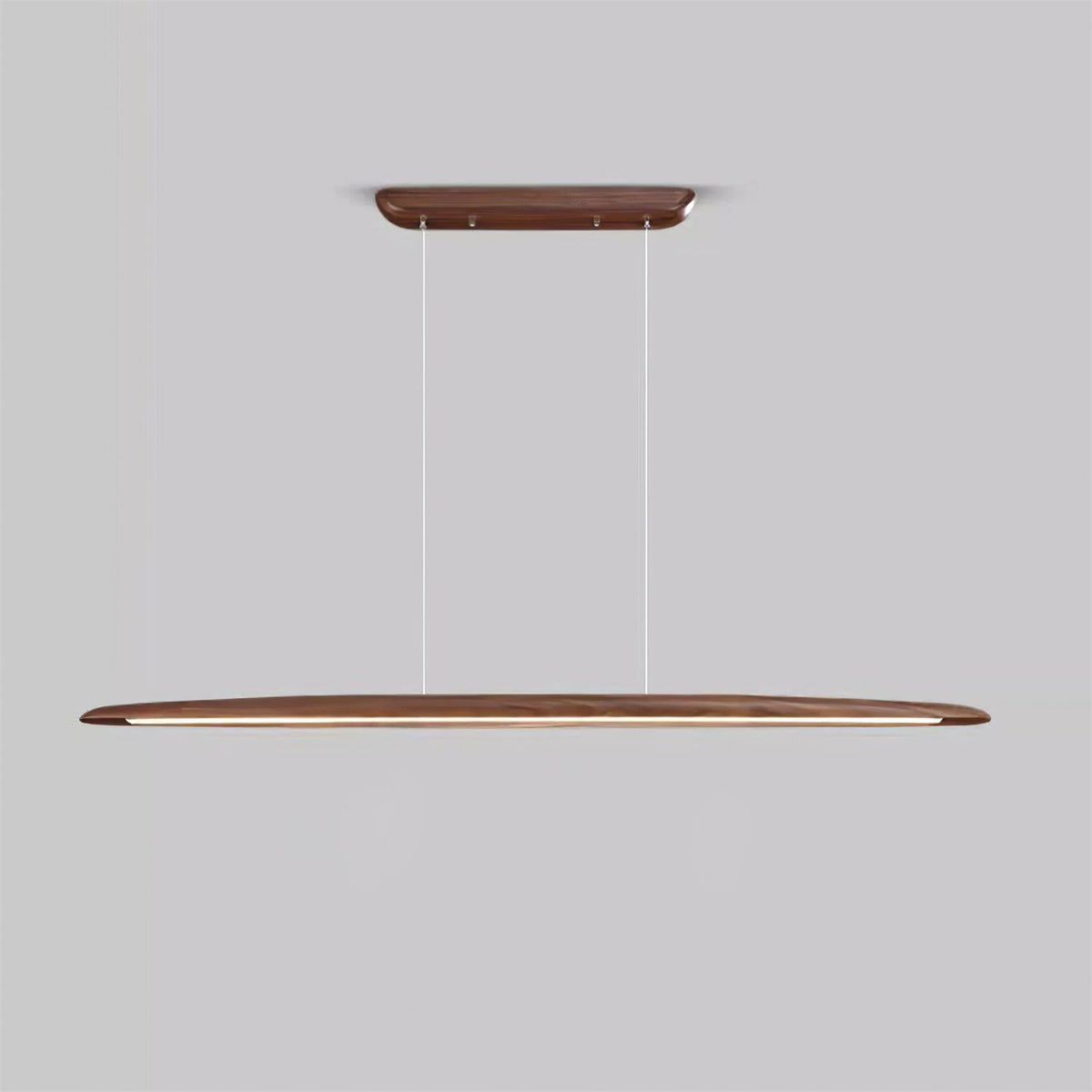 Warm Glow Minimalist Wooden Integrated LED Pendant Light