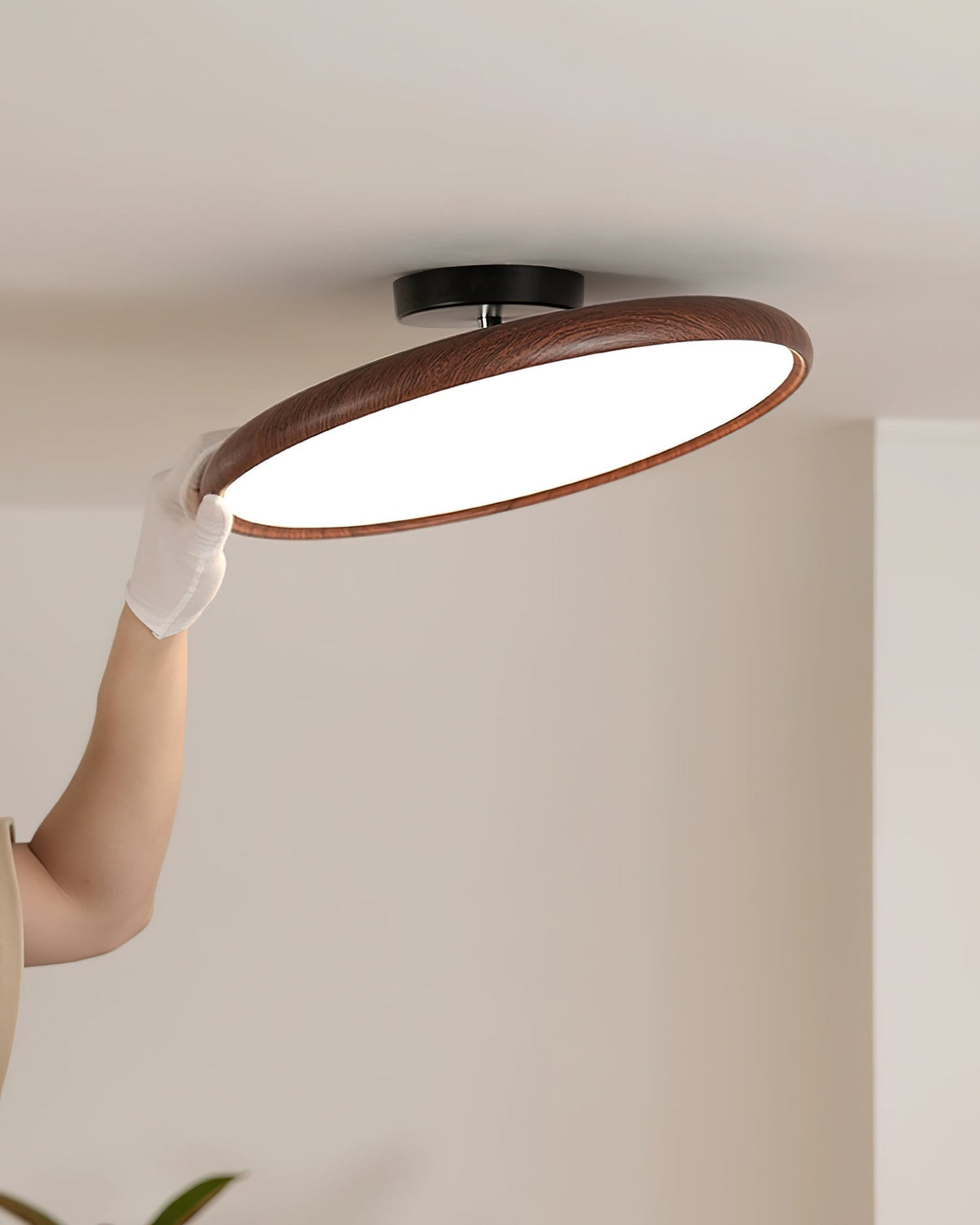 Integrated LED Premium Semi Flush Ceiling Oval Light