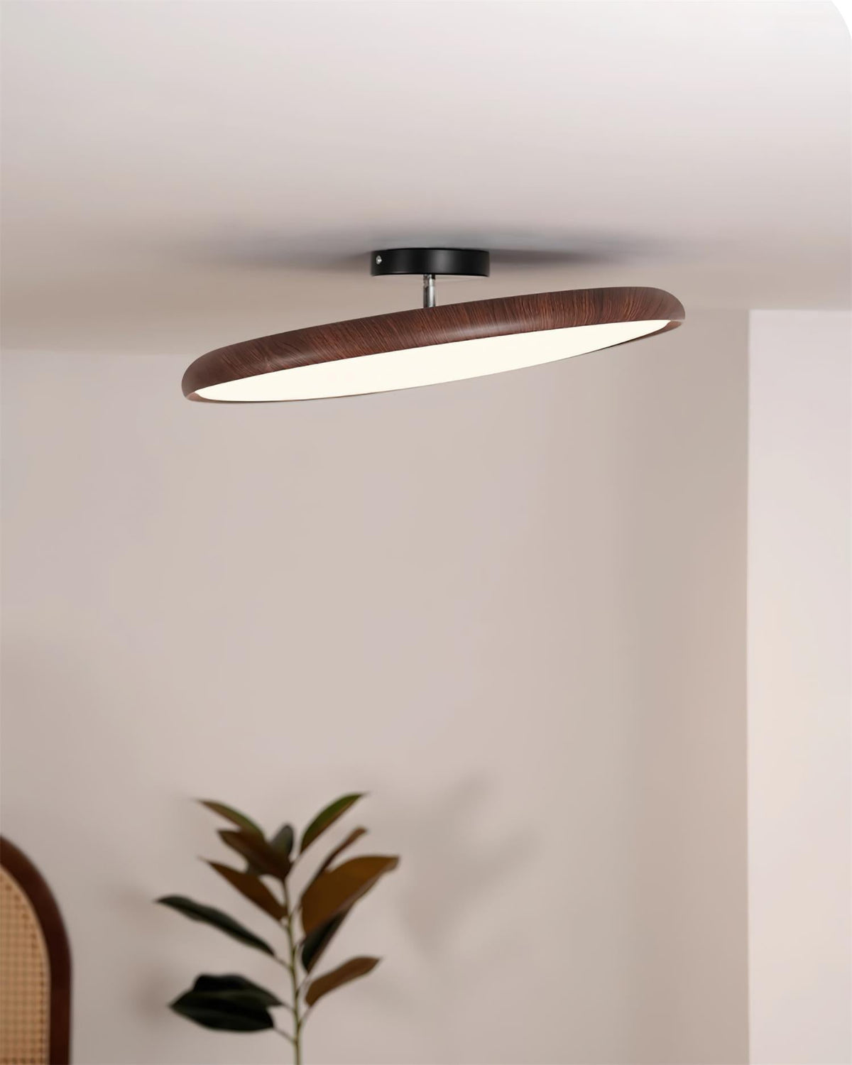 Integrated LED Premium Semi Flush Ceiling Oval Light