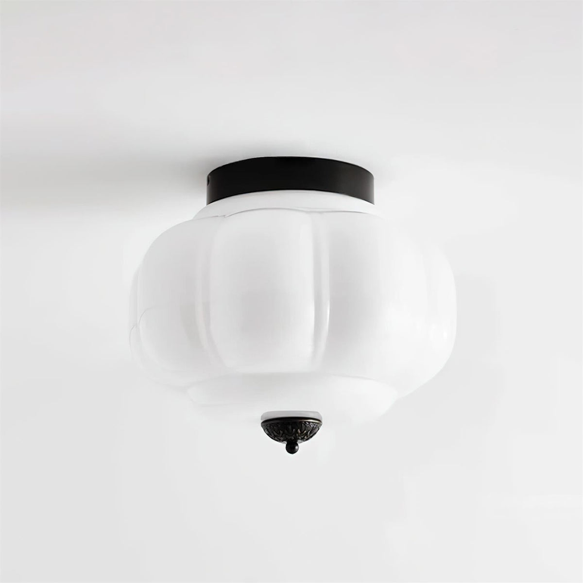 Metal Canopy Glass Green Light Ceiling