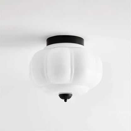 Metal Canopy Glass Green Light Ceiling