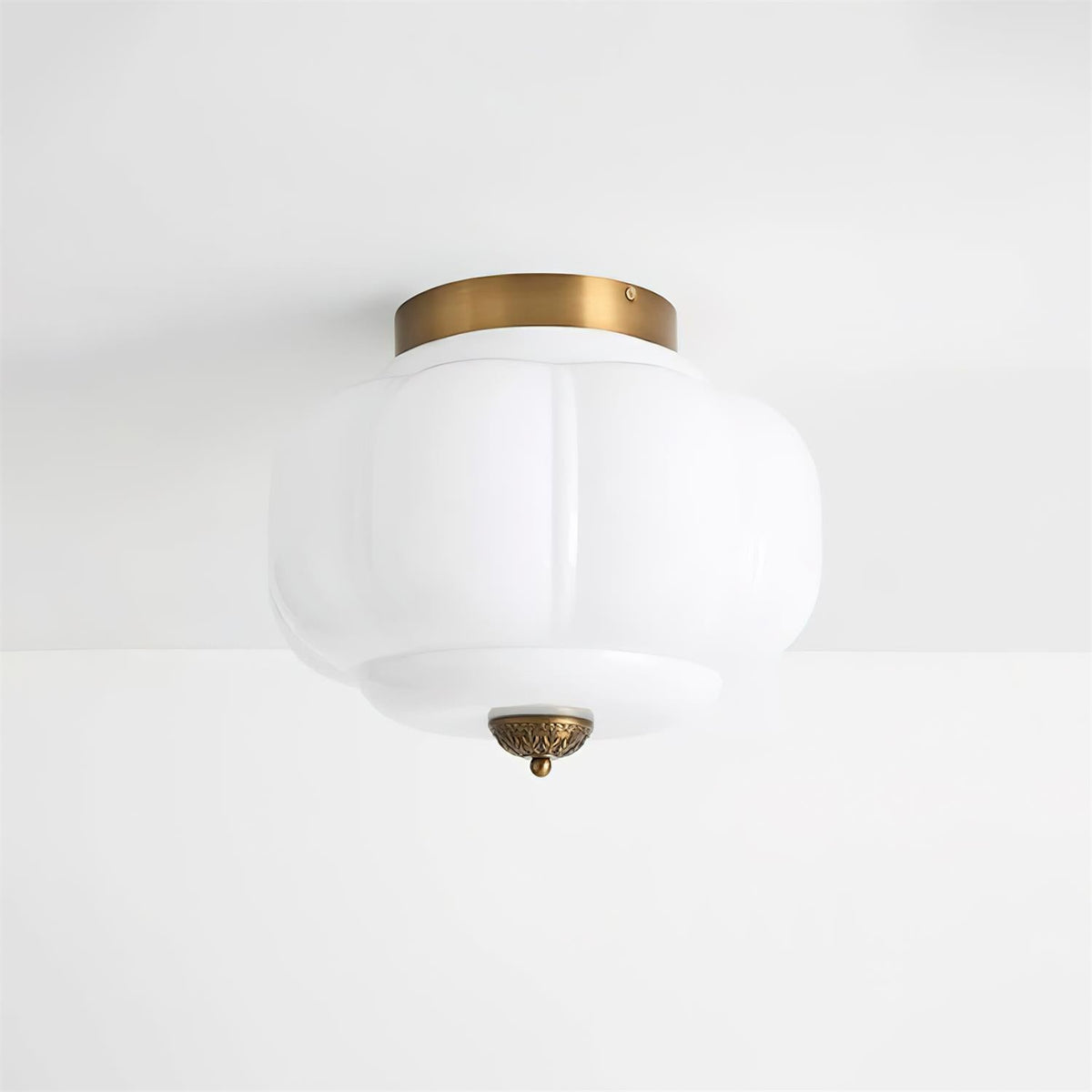 Metal Canopy Glass Green Light Ceiling