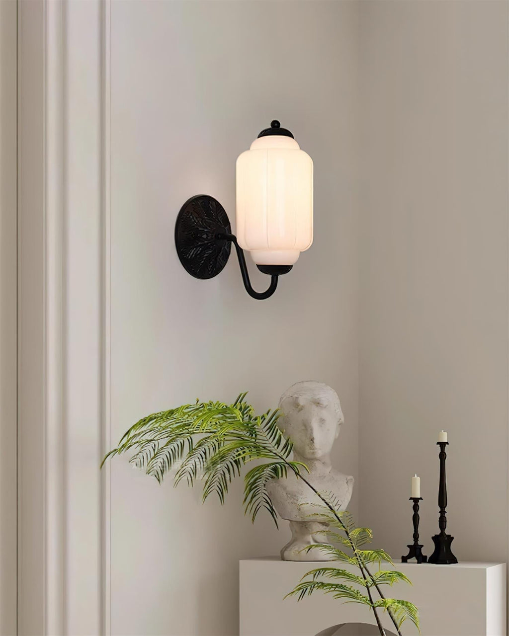 Glass Wall Sconce With Brass Frame Timeless Pink