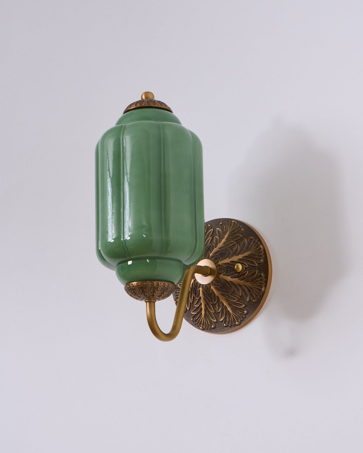 Glass Wall Sconce With Brass Frame Timeless Pink