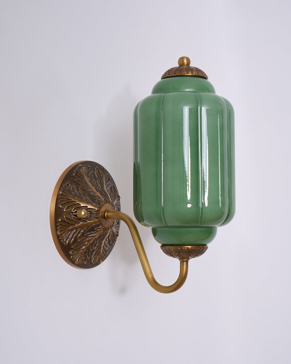 Glass Wall Sconce With Brass Frame Timeless Pink