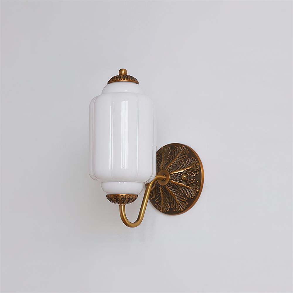 Glass Wall Sconce With Brass Frame Timeless Pink