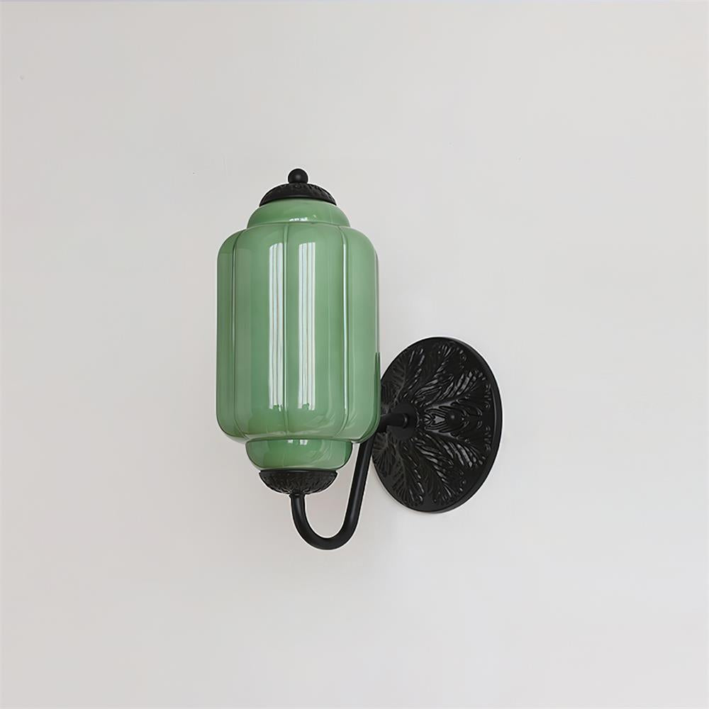 Glass Wall Sconce With Brass Frame Timeless Pink