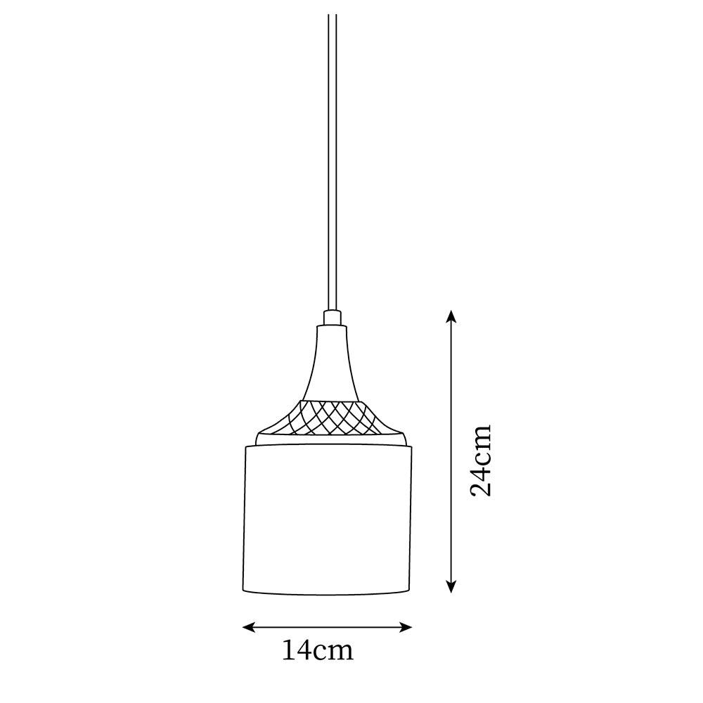 Dimmable White Shade Vintage Brown Glass Pendant Lamp