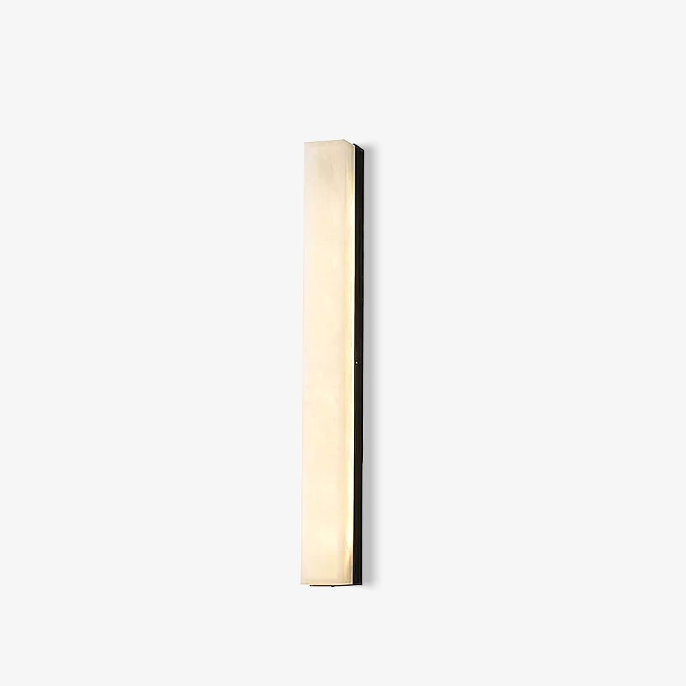 Alabaster Brass Vertical Wall Light