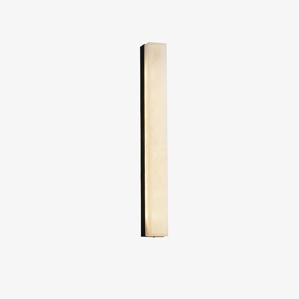 Alabaster Brass Vertical Wall Light