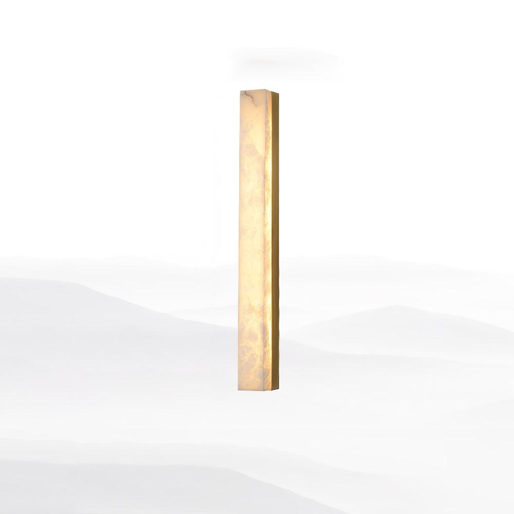 Alabaster Brass Vertical Wall Light