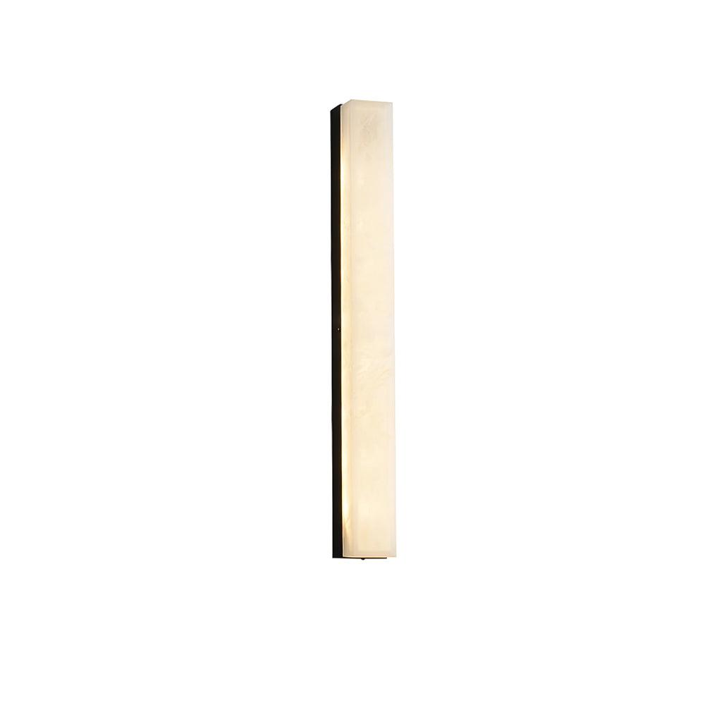 Alabaster Brass Vertical Wall Light