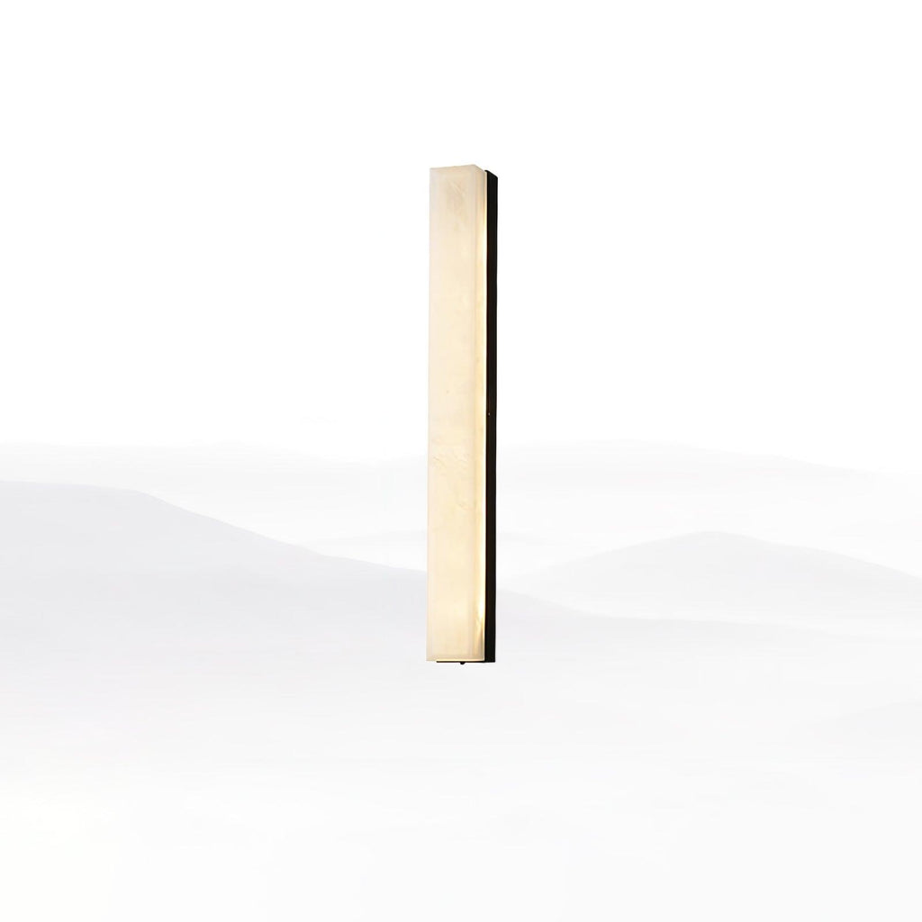 Alabaster Brass Vertical Wall Light