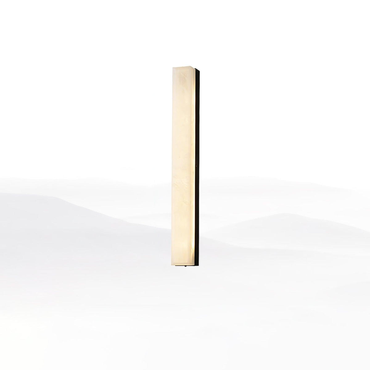 Alabaster Brass Vertical Wall Light