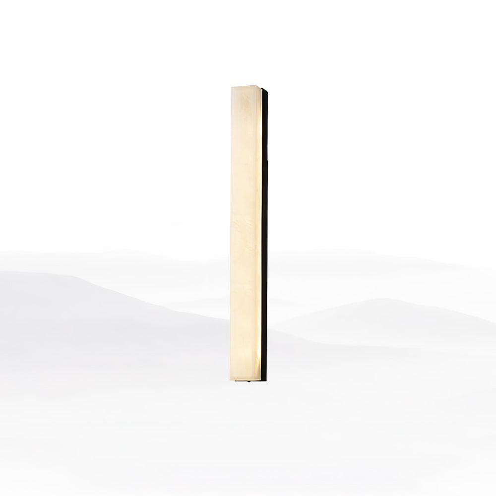 Alabaster Brass Vertical Wall Light