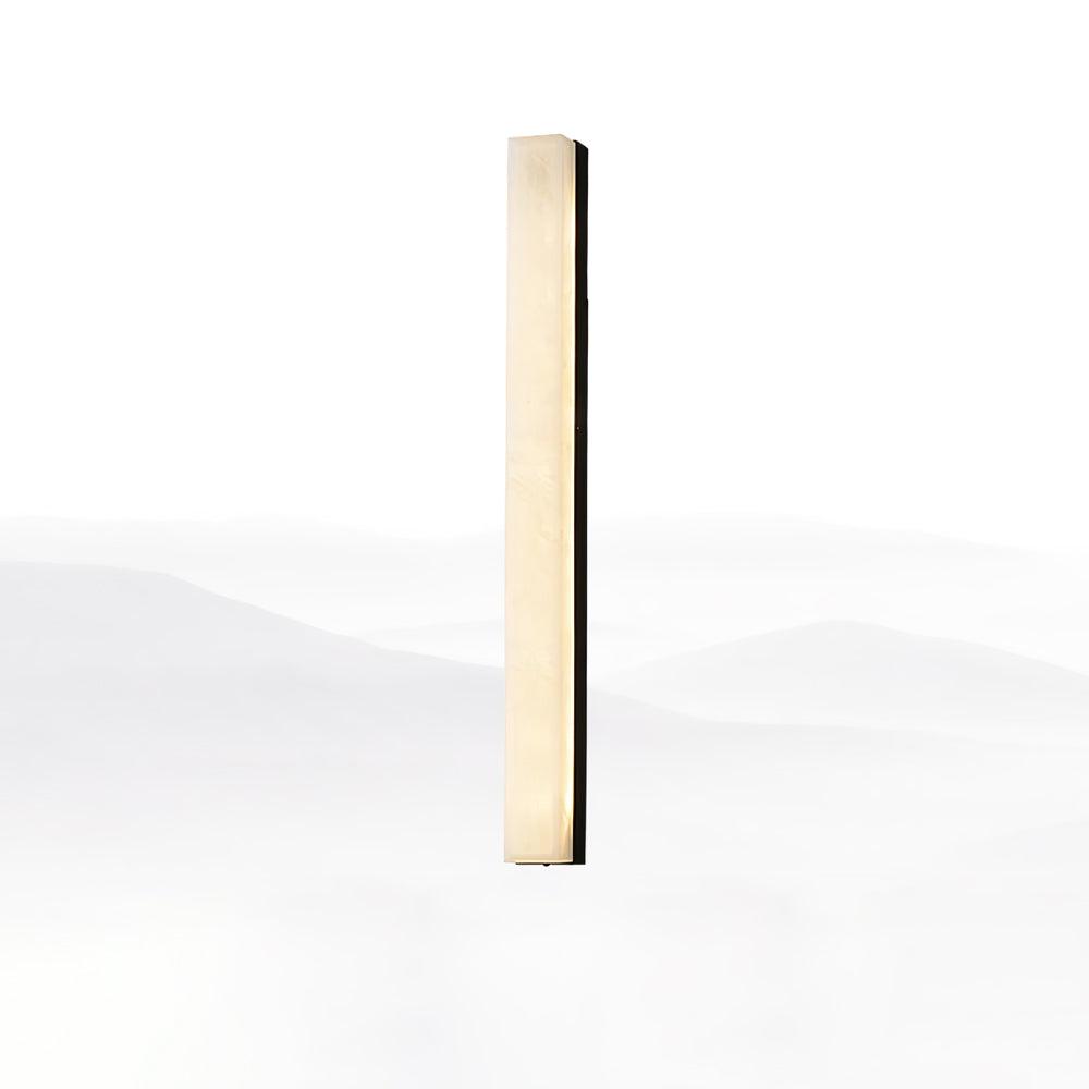 Alabaster Brass Vertical Wall Light