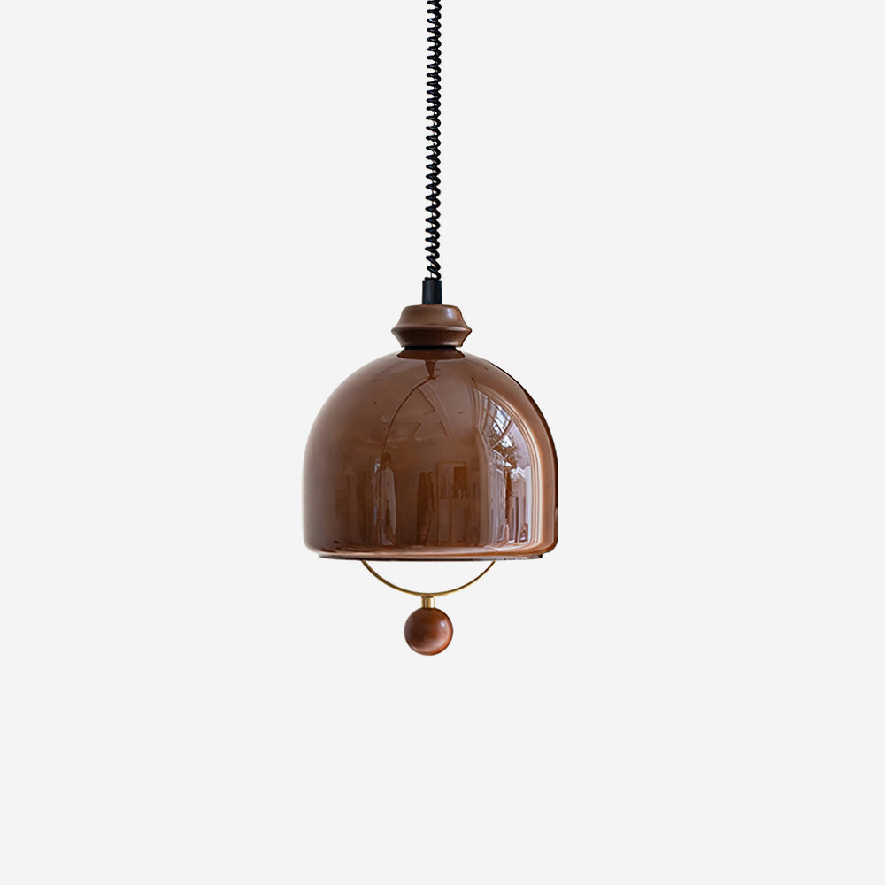 Pendant Light Dimmable Glass Vintage Black Matte