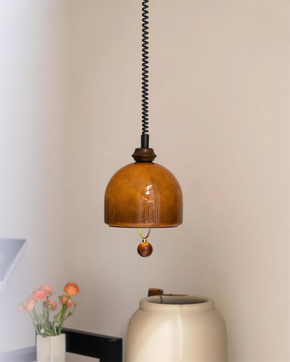 Pendant Light Dimmable Glass Vintage Black Matte