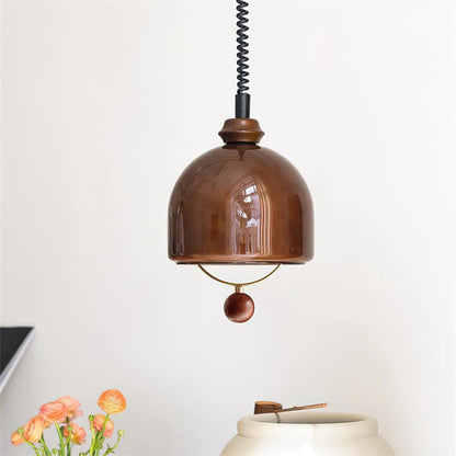 Pendant Light Dimmable Glass Vintage Black Matte