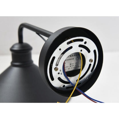Downward Glow Outdoor Matte Black Cone Shaped Wall Light