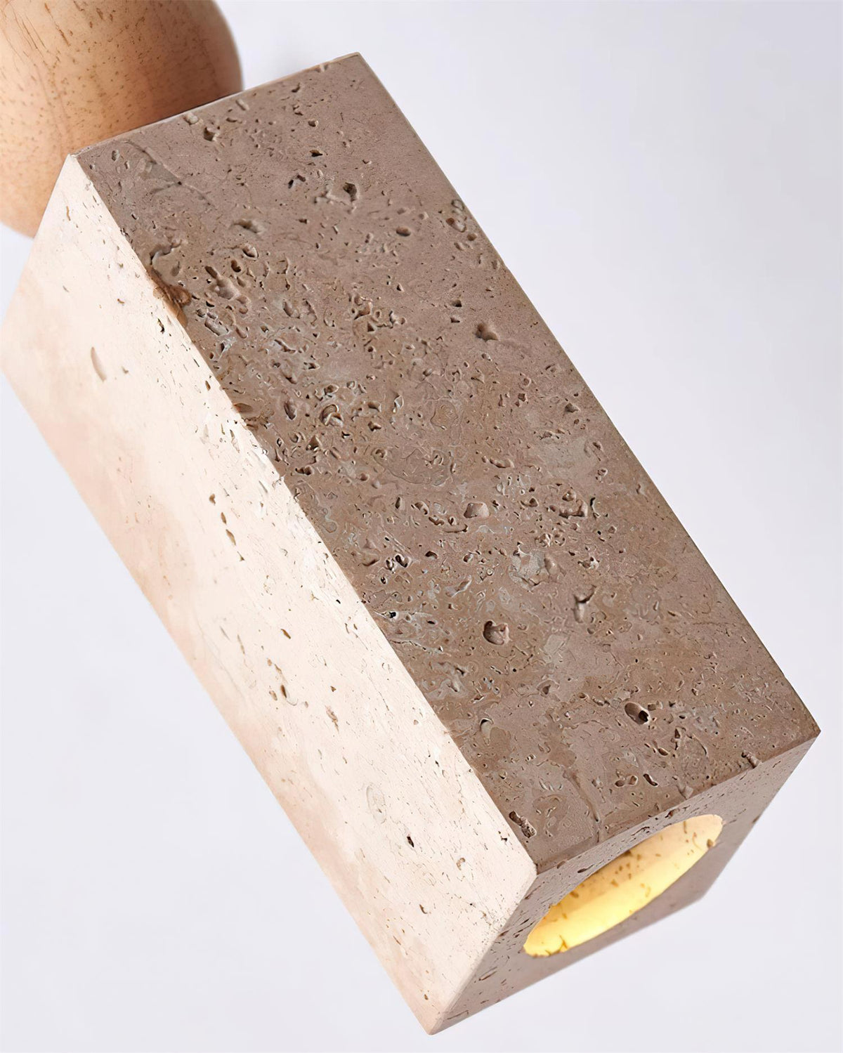 Pendant Light Wood Travertine Geometric Nordic