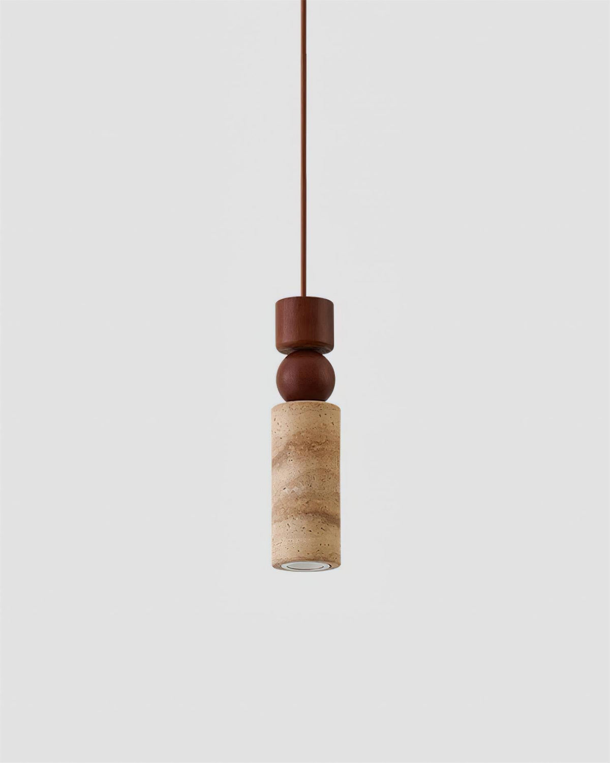 Pendant Light Wood Travertine Geometric Nordic