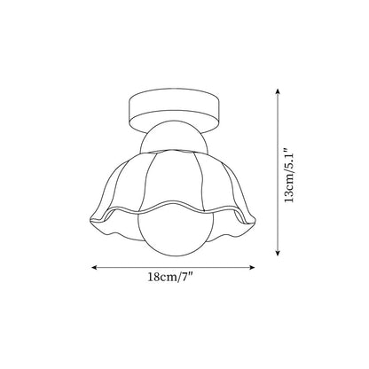 Wall Or Ceiling Light With E14 Socket Dimmable Brass And White