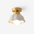 Wall Or Ceiling Light With E14 Socket And Dimmable Brass And White