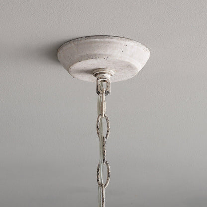 Chandelier With Candle Holder And Crystal Bead Pendant