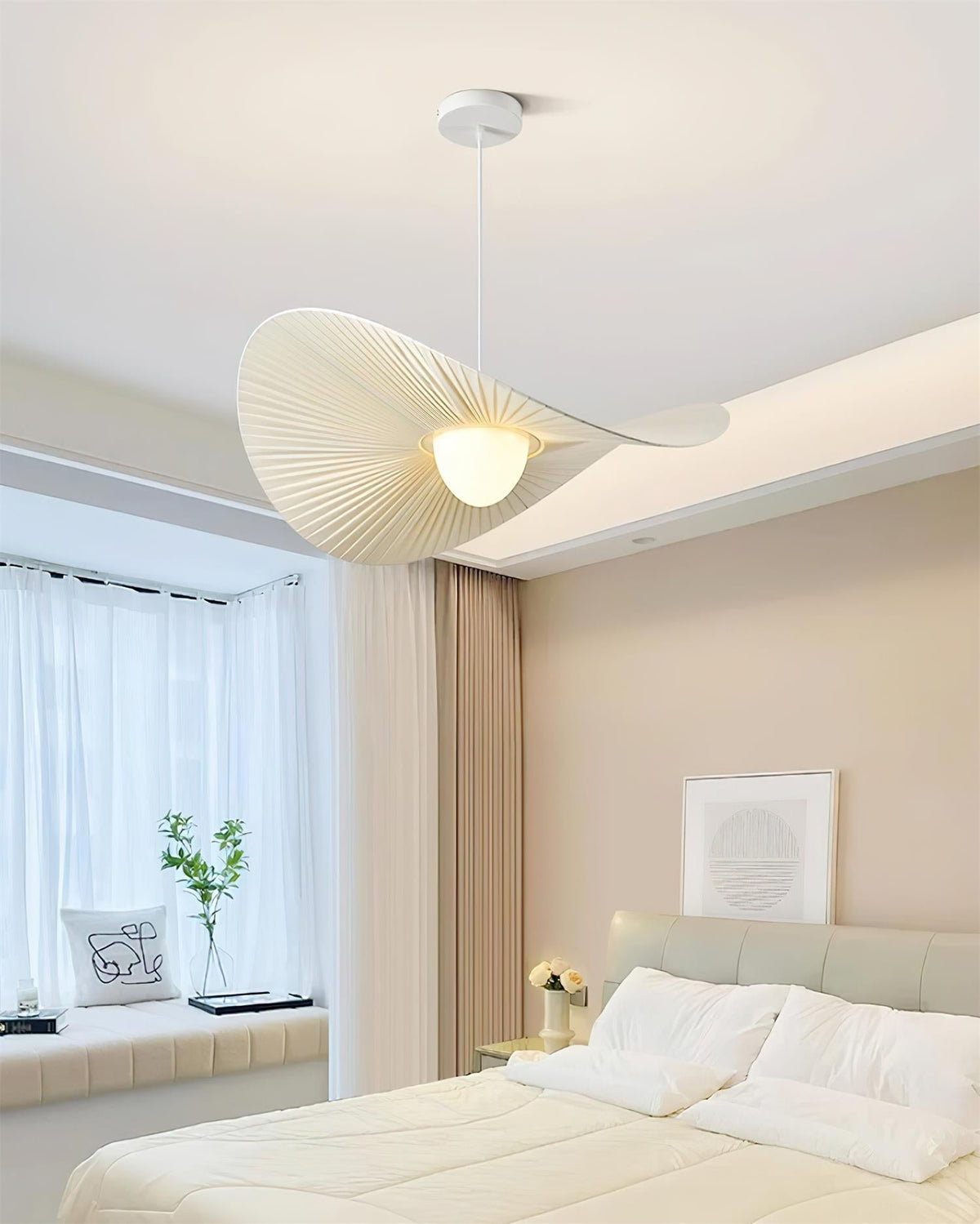 Warm Ambient Glow Pendant Light With Petal Design